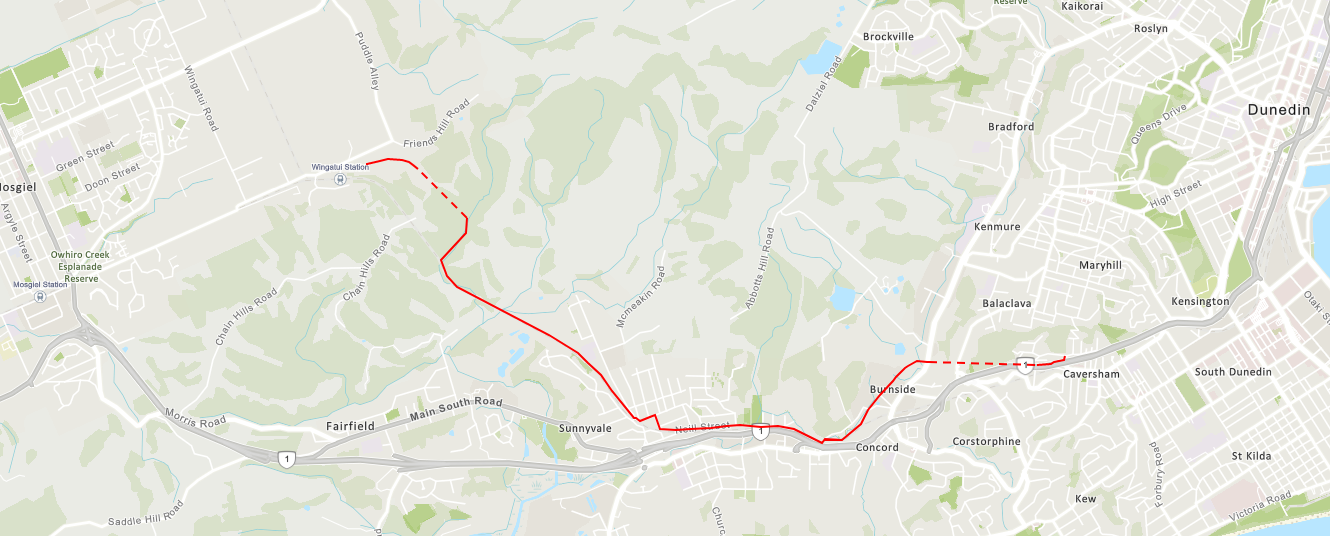 Dunedin_Tunnel_Map_Caversham_To_Kaikorai_Valley